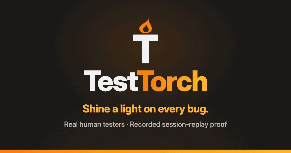 The TestTorch logo on a dark background, used as the cover image for this article about writing usability test tasks